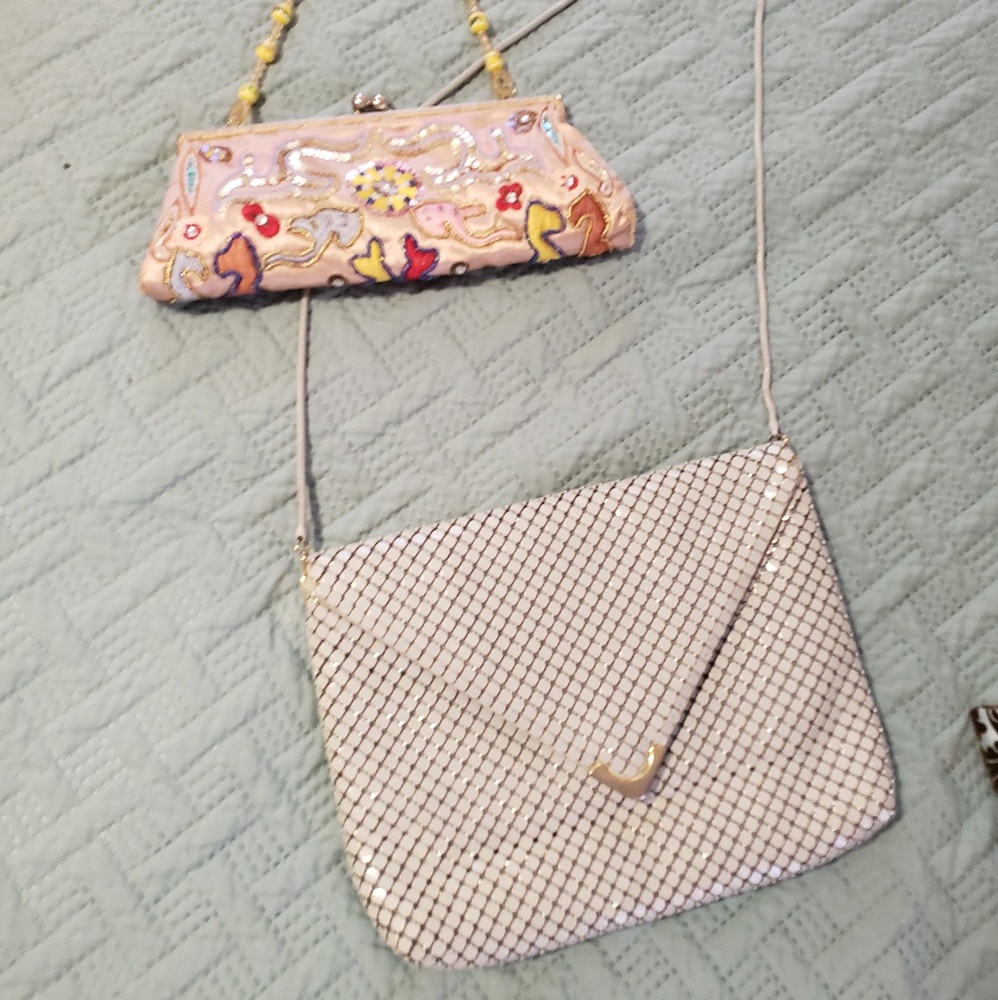 Vintage, metal/leather handbag. Gorgeous, EUC